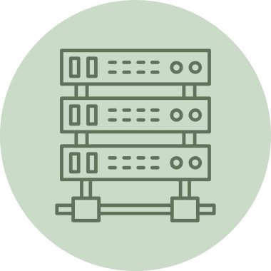 Server green Circle. Vector Illustration For Web Use