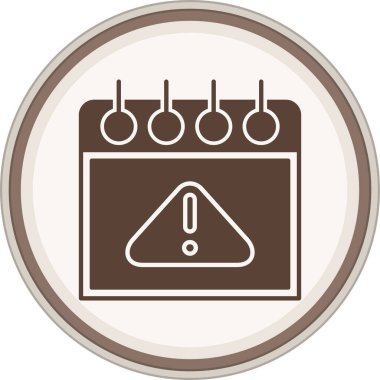 Event Glyph brown circle. Vector Illustration For Web Use