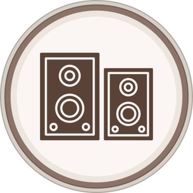 Sözcü Glyph kahverengi daire. Web Kullanımı için Vektör İllüstrasyonu