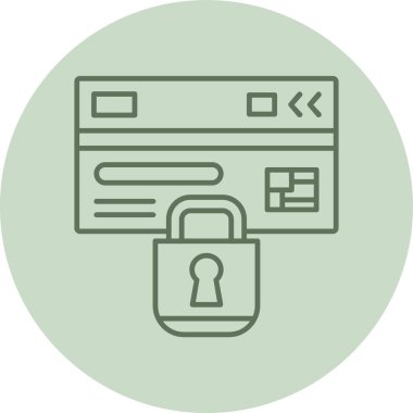 Credit Card green Circle. Vector Illustration For Web Use