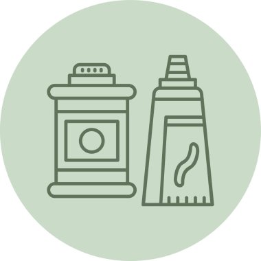 Toothpaste green Circle. Vector Illustration For Web Use