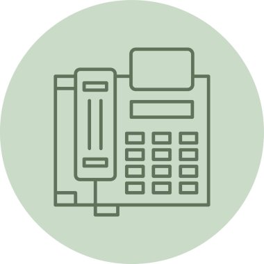 Telefon yeşil çemberi. Web Kullanımı için Vektör İllüstrasyonu