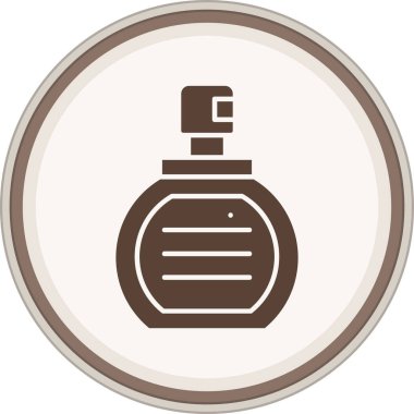 Perfume Glyph brown circle. Vector Illustration For Web Use