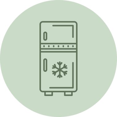 Buzdolabı yeşili daire. Web Kullanımı için Vektör İllüstrasyonu