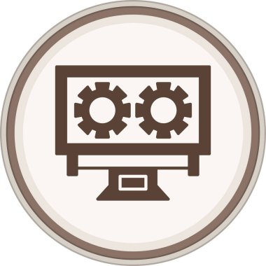 Tercihleri Glyph kahverengi daire. Web Kullanımı için Vektör İllüstrasyonu