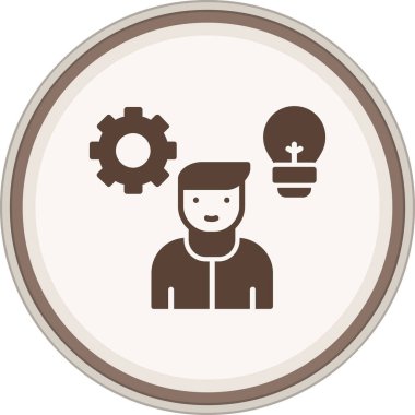 Yetenek sembolü kahverengi daire. Web Kullanımı için Vektör İllüstrasyonu