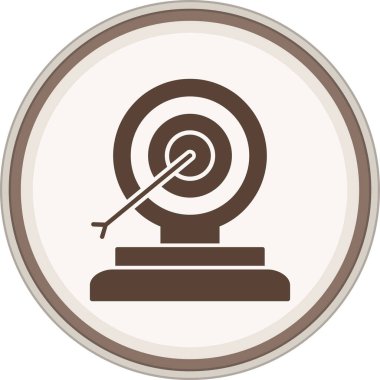 Dart Glyph brown circle. Vector Illustration For Web Use