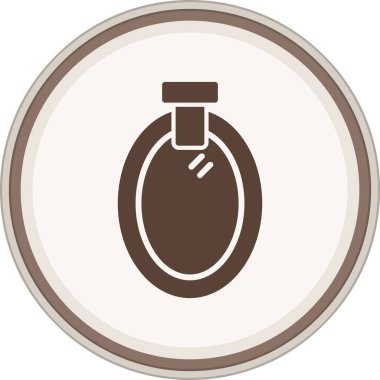 Frame Glyph brown circle. Vector Illustration For Web Use