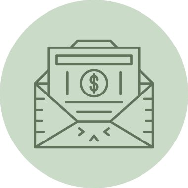 Para yeşili daire. Web Kullanımı için Vektör İllüstrasyonu