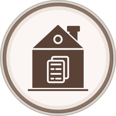 Evraklar Glyph kahverengi daire. Web Kullanımı için Vektör İllüstrasyonu