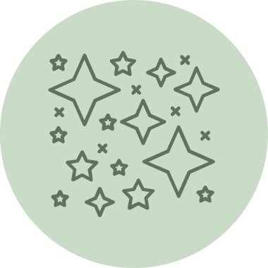 Star green Circle. Vector Illustration For Web Use