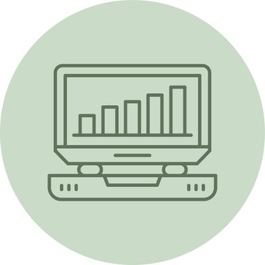 Stocks green Circle. Vector Illustration For Web Use