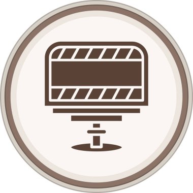 Animatör Glyph kahverengi daire. Web Kullanımı için Vektör İllüstrasyonu