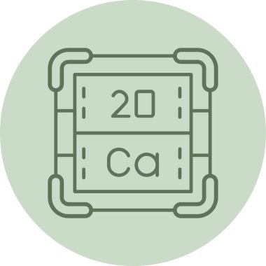 Kalsiyum yeşili daire. Web Kullanımı için Vektör İllüstrasyonu