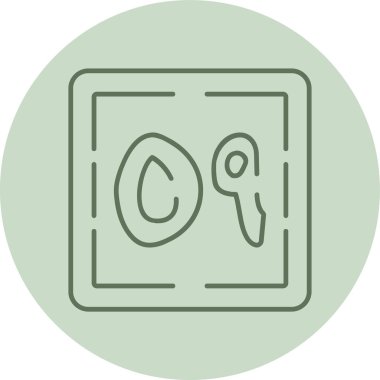 Tis 'a wa Khamsun yeşil daire. Web Kullanımı için Vektör İllüstrasyonu