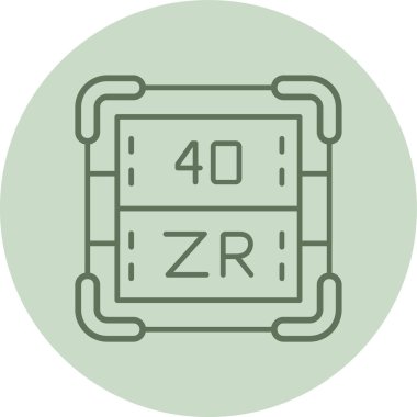 Zirkonyum yeşili daire. Web Kullanımı için Vektör İllüstrasyonu