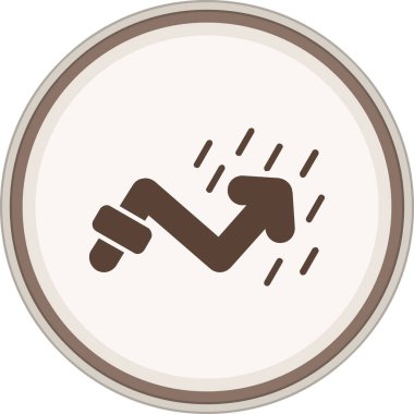 Trend Glyph brown circle. Vector Illustration For Web Use