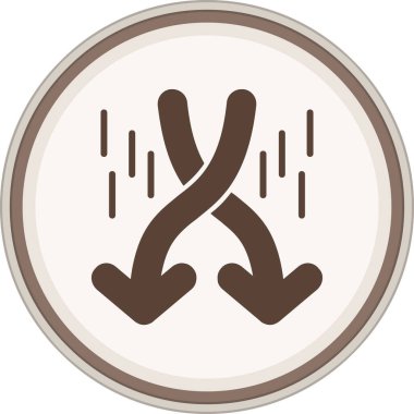 Glyph kahverengi çemberi karıştır. Web Kullanımı için Vektör İllüstrasyonu