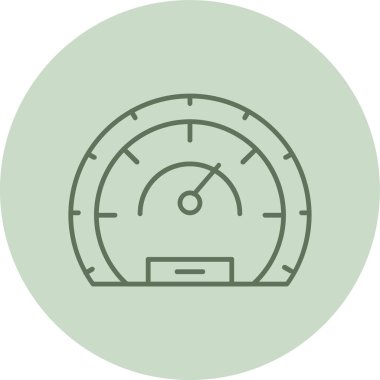 Hız göstergesi yeşil daire. Web Kullanımı için Vektör İllüstrasyonu