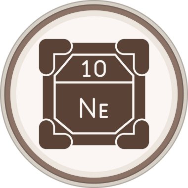 Neon Glyph kahverengi çember. Web Kullanımı için Vektör İllüstrasyonu