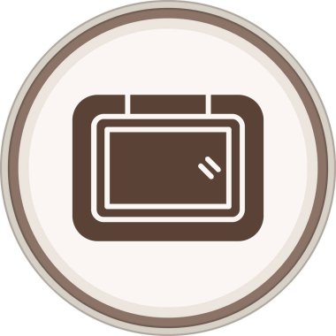 Frame Glyph brown circle. Vector Illustration For Web Use