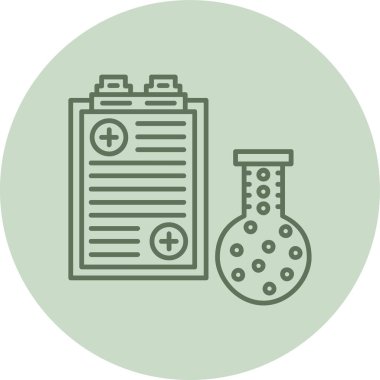 Bilim Raporu Yeşil Çember. Web Kullanımı için Vektör İllüstrasyonu