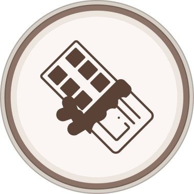 Çikolatalı Glyph kahverengi daire. Web Kullanımı için Vektör İllüstrasyonu