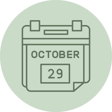 29 Ekim Buluşma Yeşil Çember. Web Kullanımı için Vektör İllüstrasyonu