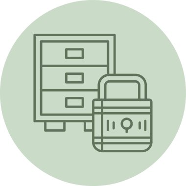 Dolap yeşili daire. Web Kullanımı için Vektör İllüstrasyonu