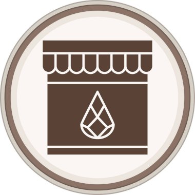 Jewelery Stand Glyph brown circle. Vector Illustration For Web Use