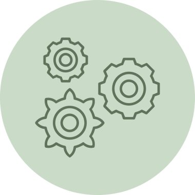 Vites yeşil daire. Web Kullanımı için Vektör İllüstrasyonu