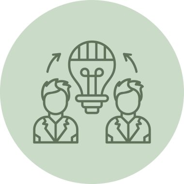 Brainstorm green Circle. Vector Illustration For Web Use