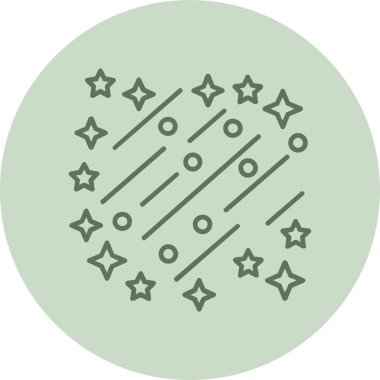 Stars green Circle. Web Kullanımı için Vektör İllüstrasyonu