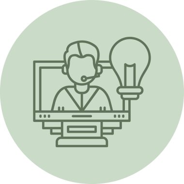 Yeşil Çember 'i destekleyin. Web Kullanımı için Vektör İllüstrasyonu