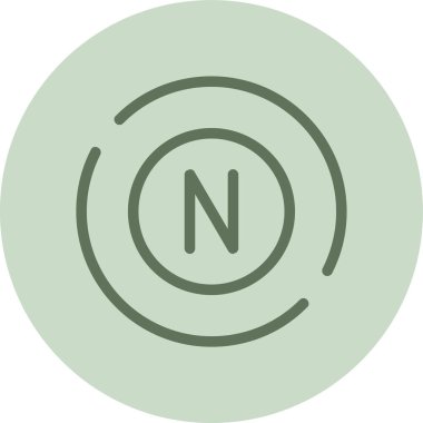 N yeşil Çember. Web Kullanımı için Vektör İllüstrasyonu