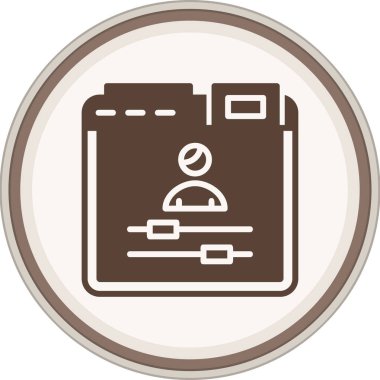 Çevrimiçi Rota Kahverengi Çember. Web Kullanımı için Vektör İllüstrasyonu