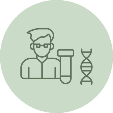 Adli Bilimci Yeşil Çember. Web Kullanımı için Vektör İllüstrasyonu