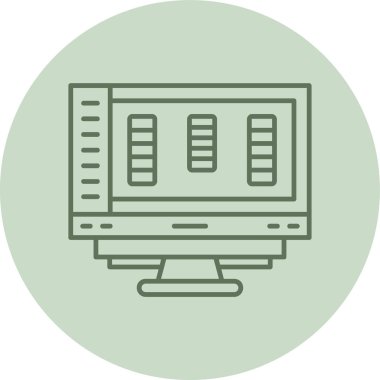 Yeşil Çember görevi. Web Kullanımı için Vektör İllüstrasyonu