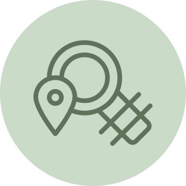 Search Location green Circle. Vector Illustration For Web Use