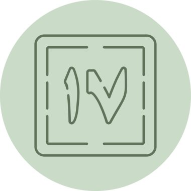 Sab 'a Ashar yeşil çember. Web Kullanımı için Vektör İllüstrasyonu