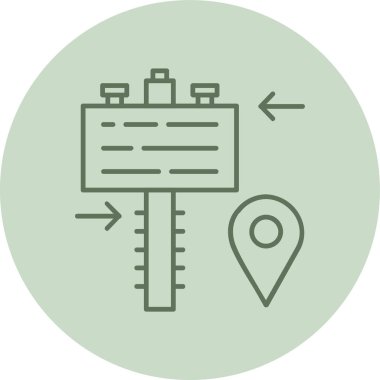 Yeşil İşaret Çemberi. Web Kullanımı için Vektör İllüstrasyonu