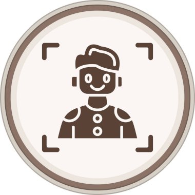 Özel Kullanıcı Rolleri Glyph kahverengi çember. Web Kullanımı için Vektör İllüstrasyonu