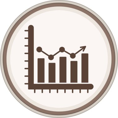 Bar Grafiği Kahverengi Çember. Web Kullanımı için Vektör İllüstrasyonu