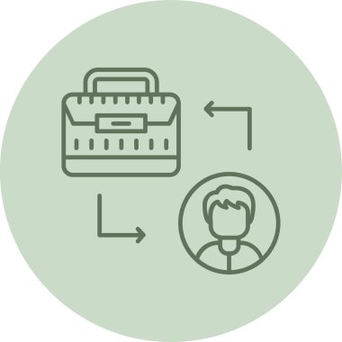 B2C yeşil daire. Web Kullanımı için Vektör İllüstrasyonu