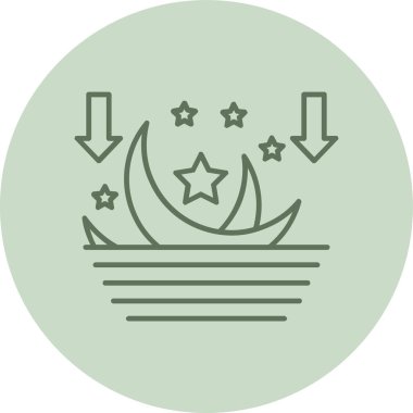 Ay yeşili halka. Web Kullanımı için Vektör İllüstrasyonu