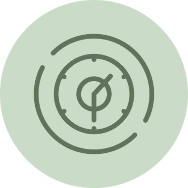 Saat 2: 30 yeşil daire. Web Kullanımı için Vektör İllüstrasyonu