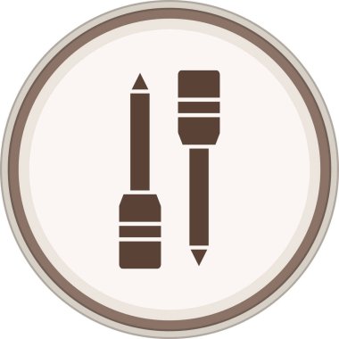 Göz Kalemi Kahverengi Çember. Web Kullanımı için Vektör İllüstrasyonu