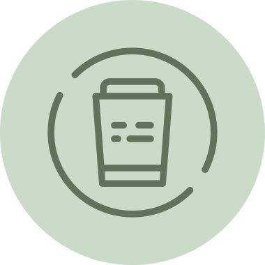 Alışveriş torbası yeşil daire. Web Kullanımı için Vektör İllüstrasyonu