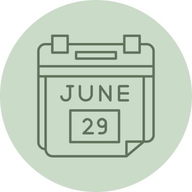 29 Haziran Yeşil Çember Randevusu. Web Kullanımı için Vektör İllüstrasyonu