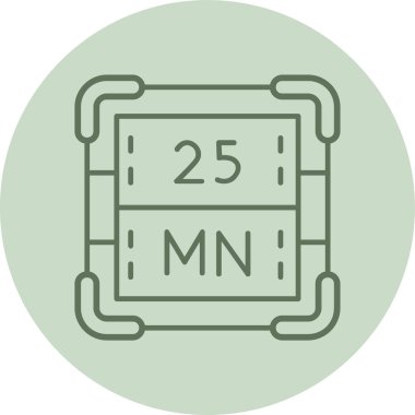 Manganez yeşil çemberi. Web Kullanımı için Vektör İllüstrasyonu